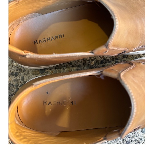 Magnanni Durham Mens Shoe Size 7 1/2 Brown Hi Top Casual Slip On Sneaker Leather - Picture 10 of 11